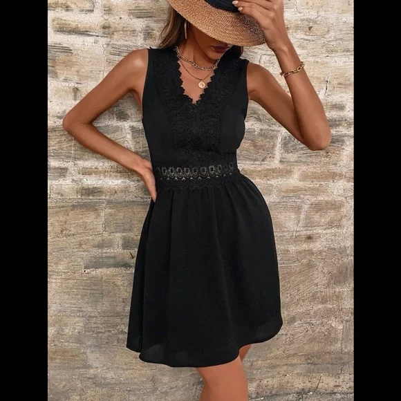 SHEIN | Dresses | Shein Lace Contrast Dress | Poshmark SHEIN | Dresses | Shein Lace Contrast Dress | Poshmark